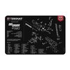 TEKMAT Pistol Gun Cleaning Mat skyddar din SIG Sauer P320 under rengöring, med en mjuk polyesteröverdel och halkfri neoprenbakgrund för stabilitet.