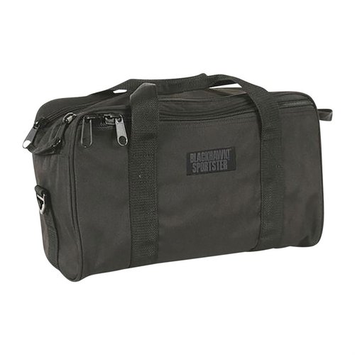 Upptäck BLACKHAWK SPORTSTER PISTOL RANGE BAG! 👜 Robust design med 600 denier polyester för enkel åtkomst och stabilitet. Perfekt för skytte.