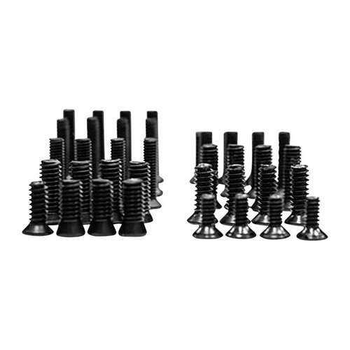 Swampfox ULTIMATE RED DOT MOUNTING SCREW PACK innehåller 14 sets med små T10-skruvar i olika längder och gängor för enkel montering av dot sights.