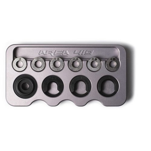 ZERO Modular Shellholder System ger konsekvent storlek och enkel justering av shoulder bump med 6 precisionsinsatser för traditionella och ZERO pressar.