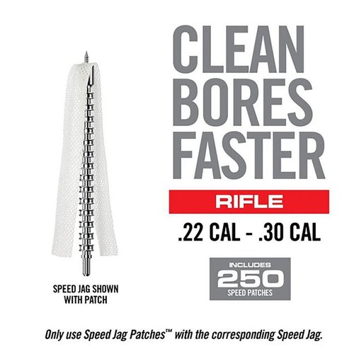 Bore-Max Speed Jag Patches ger effektiv och snabb rengöring av pipan med överlägsen absorptionsförmåga och en texturerad yta för att fånga smuts.