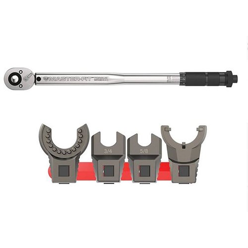 MASTER-FIT A2 Crowfoot Wrench Set är designad för perfekt passform av A2 barrel nuts, buttstocks och castle nuts, med titanbelagt rostfritt stål för hållbarhet.