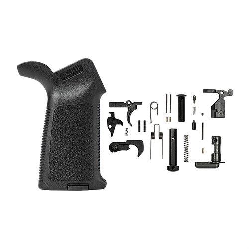 Aero Precision EPC Lower Parts Kit innehåller alla nödvändiga delar för att montera din EPC Lower Receiver, inklusive Magpul MOE® grepp för ökad komfort.