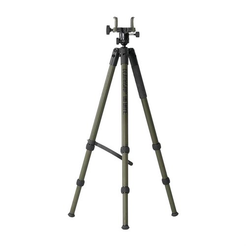 DeathGrip Infinite Aluminum Tripod erbjuder en mångsidig plattform med snabbbyte, DeathGrip klämsystem, justerbar höjd och 3-positioners benvinklar för optimal stabilitet.