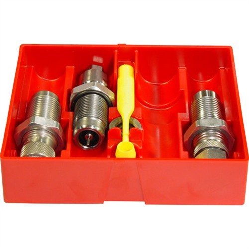 PISTOL CARBIDE 3 DIE SETS för 32 S&W LONG inkluderar Carbide Full Length Sizing Die, Bullet Seating Die och kräver ingen sizing lube för enkel användning.