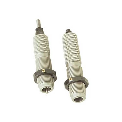 338 Lapua Magnum Neck Die Set från RCBS är perfekt för bottleneck-hylsor, med en Neck Sizer Die som enbart justerar hylsans nacke och en Seater Die med rullkrimp.