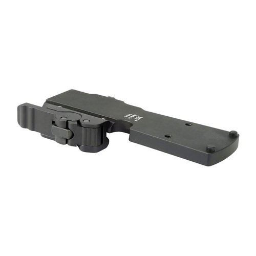 Midwest Industries Trijicon RMR Low QD Mount erbjuder en smidig QD-hantering, justerbar utan verktyg, tillverkad av hållbar anodiserad aluminium och 100% USA-tillverkad.