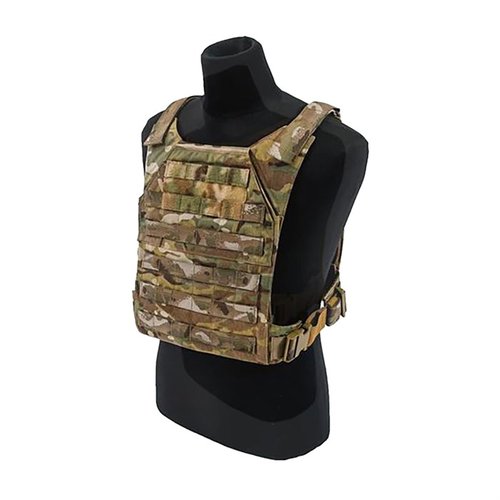 Minimalist Plate Carrier från Grey Ghost Gear erbjuder lätt konstruktion, ventilation och diskret ficka, perfekt för mobilitet och skydd med 10x12 plattor.