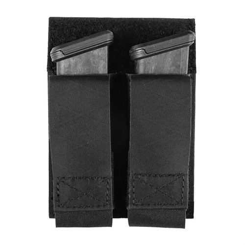Grey Ghost Gear Double Pistol Magazine Pouch rymmer två magasin, har starka magneter för säkerhet och är tillverkad av slitstark laminatnylon för alla situationer.