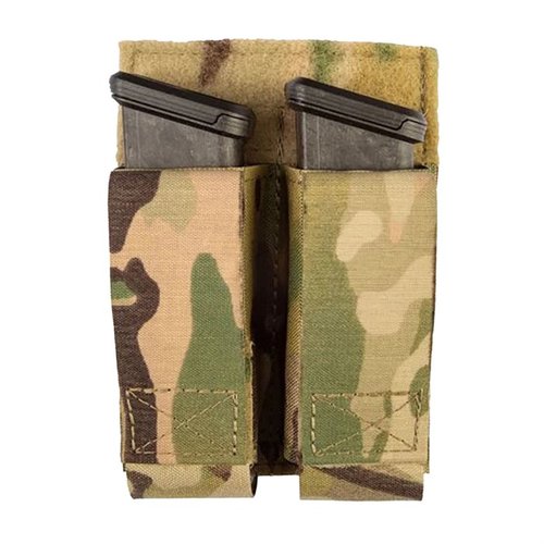 Double Pistol Magazine Pouch från Grey Ghost Gear rymmer två magasin, har starka magneter och är tillverkad av slitstark laminatnylon för alla situationer.