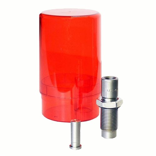 Lee Bullet Sizing Kit är det snabbaste och enklaste sättet att storleksanpassa gjutna kulor med automatisk gas check crimpning och fångstbehållare.
