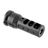 KEYMO Muzzle Brake ger snabb montering av dämpare och minskar rekyl, vilket ger en plattare skottbild. Tillverkad av 4140 HT Alloy Steel med svart nitride finish.