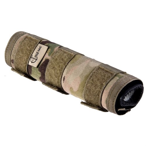 HTP Suppressor Cover klarar upp till 3000°F, har justerbara BOA-remmar, är vatten- och eldfast samt tillverkad av slitstarkt 1000 Denier Cordura Nylon.