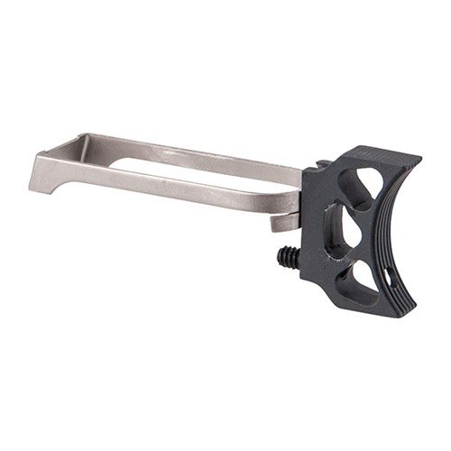 Fusion 1911 K-HOLE TRIGGERS erbjuder justerbara, lätta aluminiumtriggers med serraterad front och passar alla 1911-modeller för både combat och match.