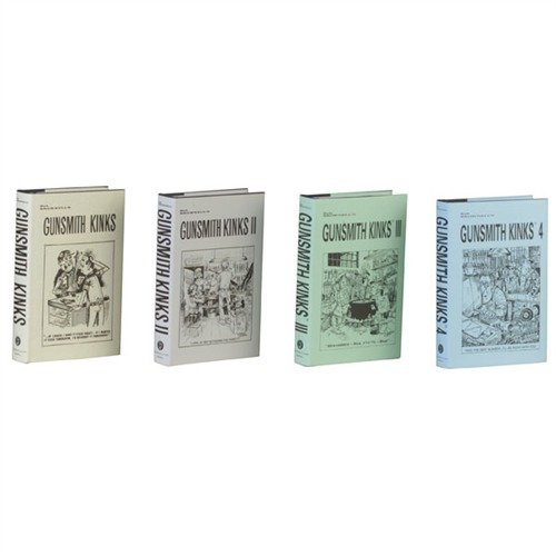 GUNSMITH KINKS® 4 VOLYMSET erbjuder 569 unika Kinks®, verktygstips och affärsråd för att effektivisera ditt gunsmithing-arbete och öka vinsterna.