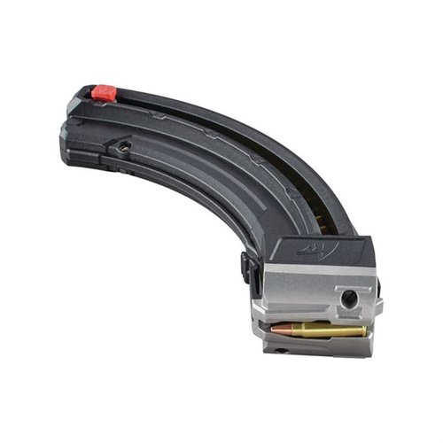 SAVAGE A17 25-runders magasin från Butler Creek har metallhuvud, anti-tilt följare och greppvänlig yta, perfekt för säker och effektiv ammunition.