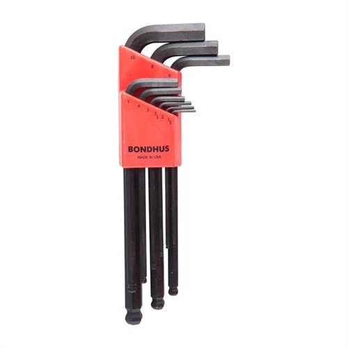BONDHUS BALL-HEX "L" WRENCHES erbjuder flexibilitet med upp till 25° vinkel, perfekt för trånga utrymmen. Levereras i en lyxig förvaringslåda.
