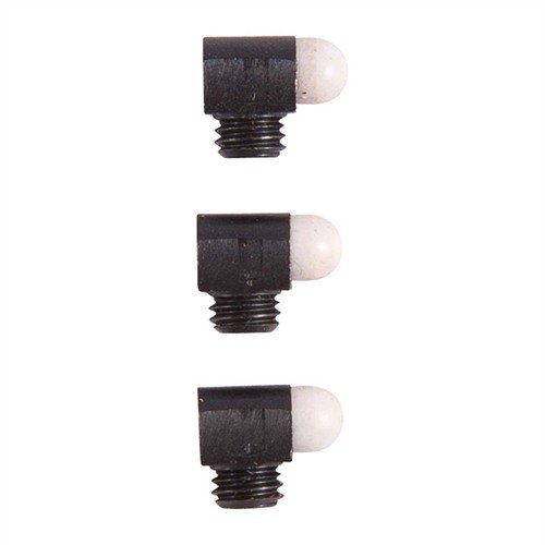 Standard Bradley SIGHT BEADS ger en säker och stark montering av framsikten med en stålblock, tillgänglig i vit plast eller mässing för ökad precision.