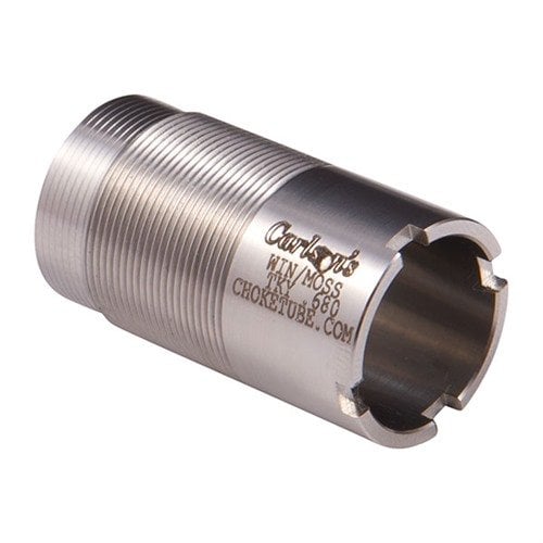 Carlsons 12GAUGE WIN-CHOKE chokes i rostfritt stål passar många hagelgevär och fungerar med magnum och stålskott, perfekt för jakt och sportskytte.
