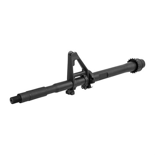 Äkta 14,5” SOCOM-längd med karbin gasystem från Colt, inklusive M4 matningsramper, pipmutter och front sikttorn för optimal prestanda.