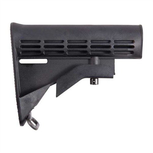 AR-15 STOCK ASSY COLLAPSIBLE OEM BLK erbjuder en justerbar och lättviktig design för optimal komfort och kontroll, perfekt för AR-15 Carbine och Government Carbine.