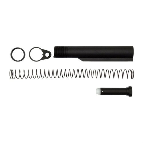 CMC Triggers AR-15 Buffer Tube Assembly erbjuder en 6-positioners buffer tube i 7075-T6 aluminium, med dräneringshål och komplett med castle nut och sling point.