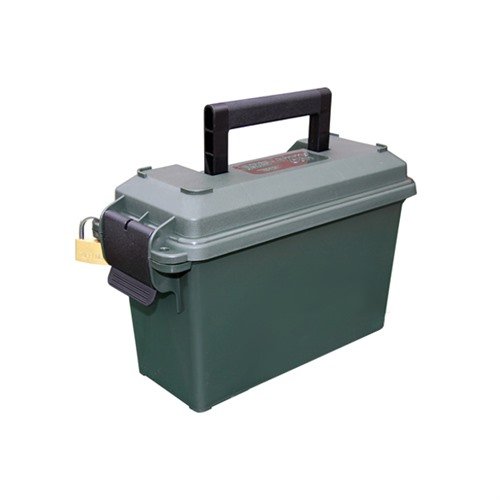 MTM Ammo Can 30 Cal-forestgrön är robust och vattentät, perfekt för att skydda ammunition och utrustning under jakt och skytte.