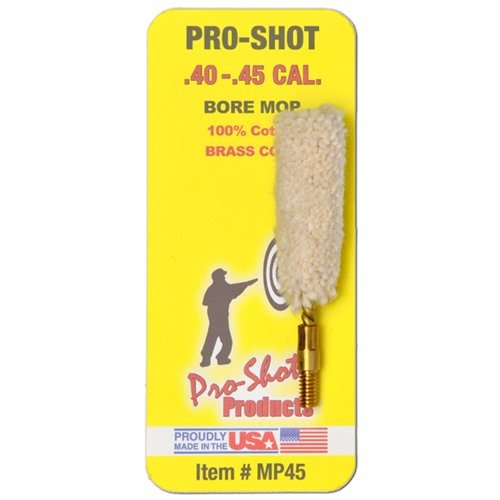 .40-.45 CAL. MOP från PRO SHOT PRODUCTS, INC är idealisk för effektiv rengöring av pipor och säkerställer optimal prestanda för dina vapen.