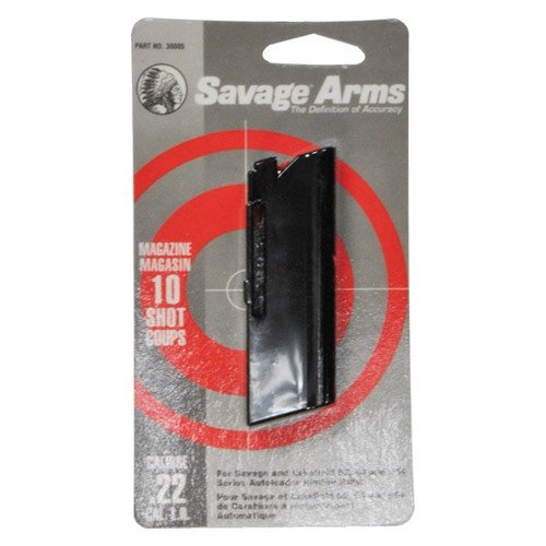 Savage Magazine 64 Series 10rds 22LR erbjuder pålitlig prestanda och kapacitet för din 22 Long Rifle, perfekt för både träning och jakt.
