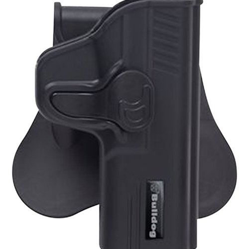 Bulldog Rapid Release Holster för Glock 42 Blk erbjuder snabb åtkomst, säkerhet och komfort, perfekt för både vardagligt bärande och skytte.