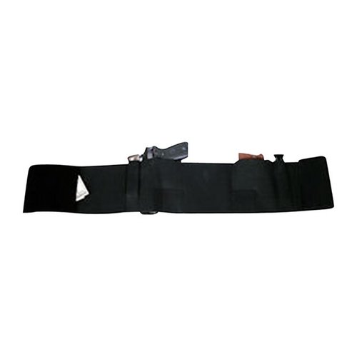 Bulldog LG Deluxe Belly Band Holster passar midjor 38-42 tum, erbjuder komfort och säkerhet för bärande av vapen, lätt att justera och dölja under kläder.