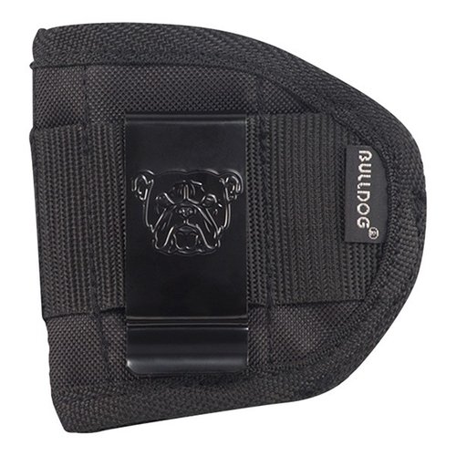 Bulldog Black Small Inside Pants Holster erbjuder en diskret och säker förvaring av din pistol, med komfortabel passform för dagligt bruk.