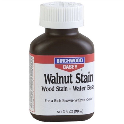 Ge dina kolvar en klassisk look med Birchwood Casey 3oz Walnut Stain. Lätt att kontrollera färgintensiteten och solbeständig för hållbara resultat.