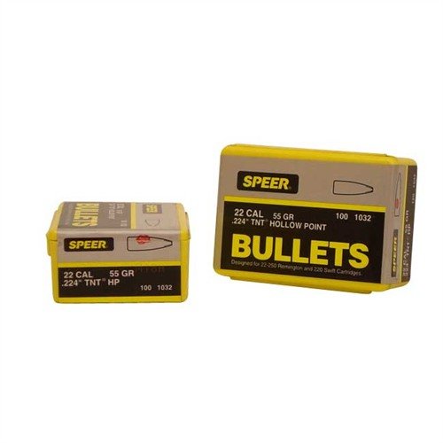 Speer Bullet 22cal .224 55gr HP TNT erbjuder överlägsen precision och snabb expansion, vilket gör den idealisk för jakt och skytte.