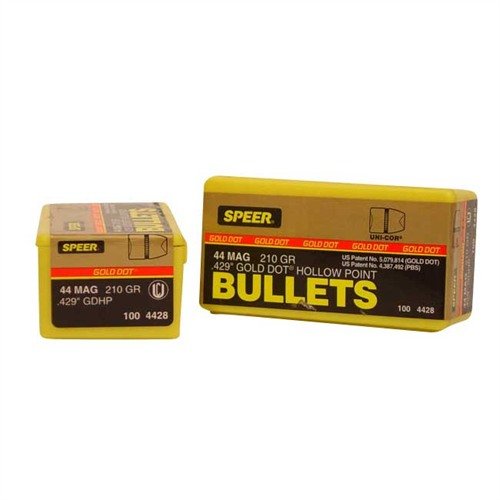 Speer Bullet 44c .429 210gr GDHP GoldDot HP erbjuder överlägsen precision och stoppkraft, perfekt för jägare och skyttar som kräver hög kvalitet.