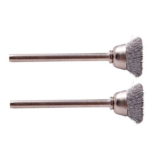 DREMEL WIRE BRUSHES #442, 2-PAK är små, mångsidiga stålborstar som effektivt tar bort rost och korrosion samt polerar metallytor. Perfekta för ditt verktyg!
