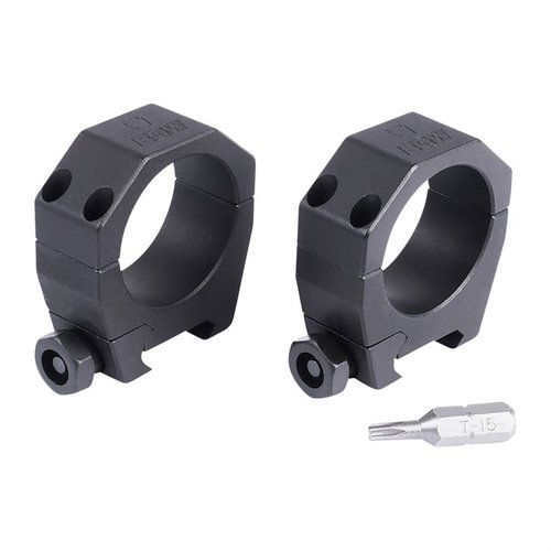 EGW Keystone Series ringar är tillverkade av 6061 flygplansaluminium, erbjuder pålitlig installation och passar både picatinny och weaver rails.