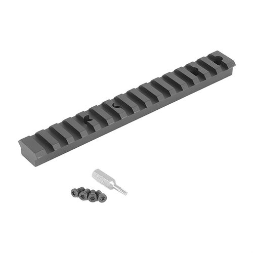 EGW TIKKA T1X Picatinny scope mount erbjuder flexibilitet med fullängds Picatinny-korsspår, hållbar konstruktion och är perfekt för jägare och taktiska skyttar.