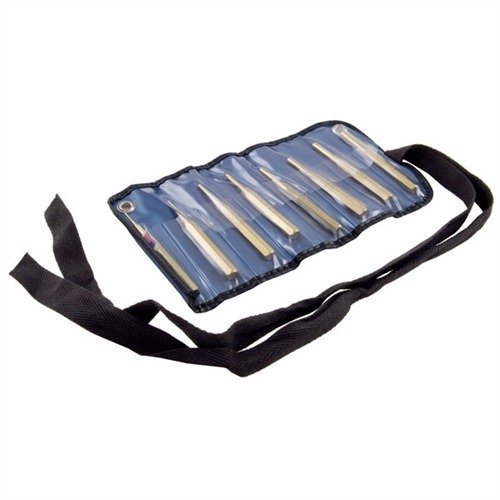 ROLL PIN PUNCHES i mässing är precisionstillverkade och icke-marring, perfekt för att driva pins utan att skada ytan. Setet innehåller 8 storlekar.