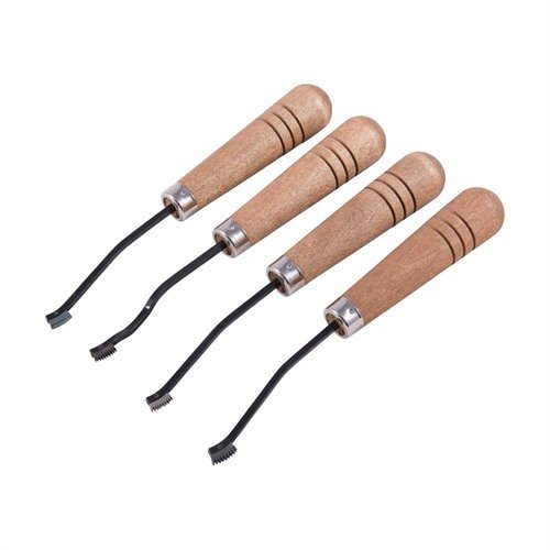 LEADER CHECKERING SET från GUNLINE erbjuder hållbara verktyg med positiv, fjädrad huvuddesign för smidig skärning och är perfekt för både nybörjare och avancerade.