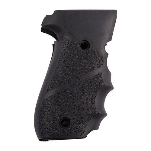HOGUEs semi-auto pistol grips för SIG P226 erbjuder handfyllande design i gummi och trä, vilket ger bättre recoil-kontroll och ett halkfritt grepp.