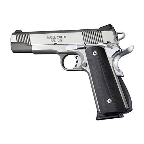 Hogue's 1911 Government G10 greppaneler är designade för ambidextrous safety, passar med originalskruvar och kräver inga modifieringar för installation.