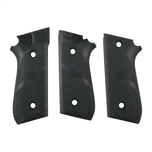 HOGUE:s handfyllande grips i gummi och trä absorberar rekyl och ger bättre greppkontroll med finger groves, perfekt för Taurus PT 92/99, 100/101.