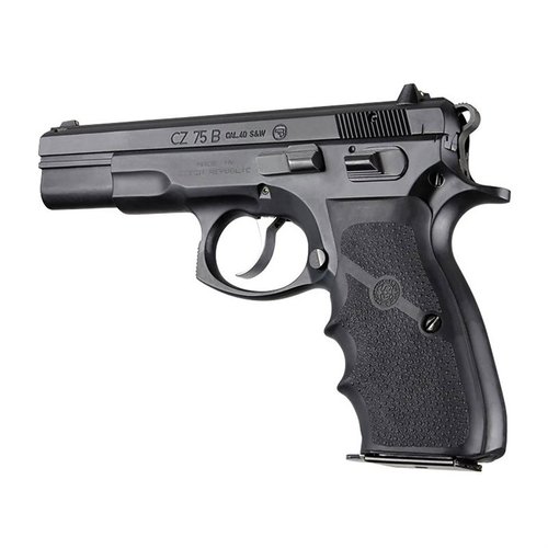 HOGUE:s handfyllande grips i gummi och trä absorberar rekyl och ger bättre greppkontroll med finger groves för CZ/EA-9/P9, perfekt för skytte.