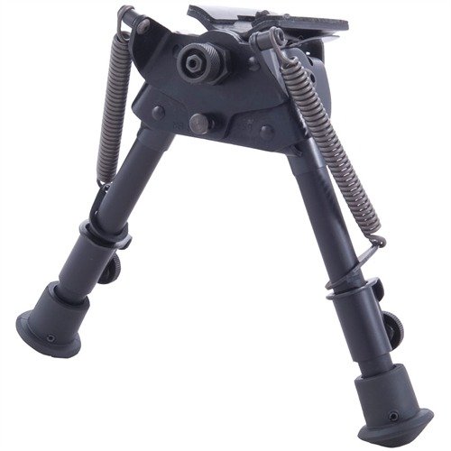 S-BR BIPOD SLING SWIVEL MOUNT ger ultimat precision med justerbara ben och stabil bas, perfekt för bolt action och enkelskott gevär. Anodiserad svart finish.