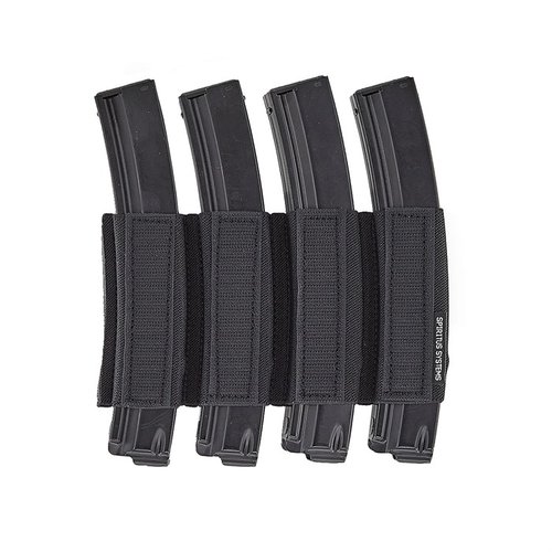 Spiritus Systems Submachine Gun Magazine Inserts möjliggör bärande av upp till 8 magasin i Micro Fight MK3/MK4 Chassis, elastiska för olika magasin.