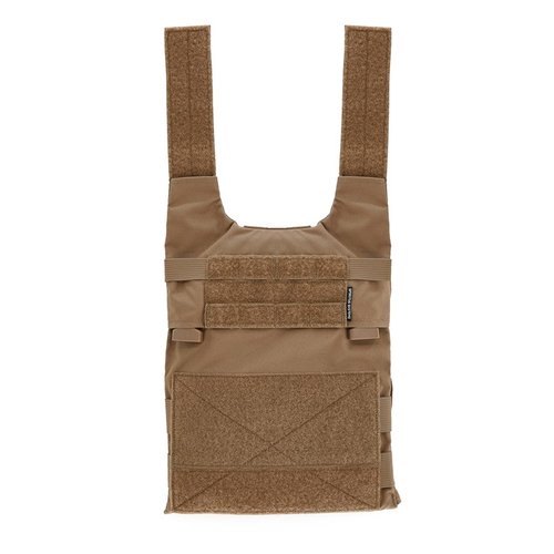 LV-119 O V E R T Front Plate Bag erbjuder anpassningsbarhet med MOLLE-fält, PTT-stöd och kompatibilitet med olika plattor för optimal användning.