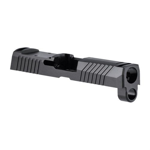 RMR Slide för Sig P320 Compact erbjuder ett ergonomiskt designat, optikklart skjutblock med unika frontserreringar och plats för Trijicon RMR eller Holosun.