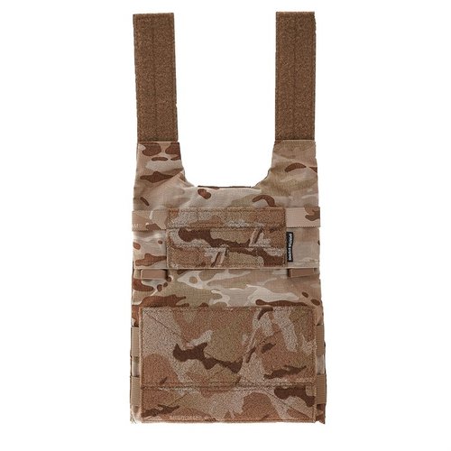 LV-119 O V E R T Front Plate Bag erbjuder anpassningsbarhet med MOLLE-fält, PTT-stöd och kabelrouting för kommunikation, perfekt för högprofilerade operationer.