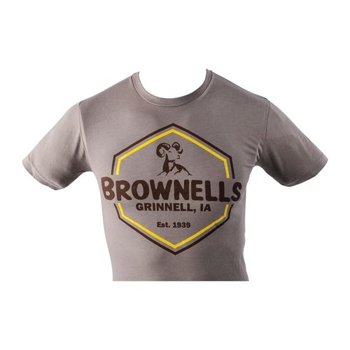 Håll dig sval och bekväm med Brownells T-shirt i stengrått med HEX-logga. Finns i storlekar XS till 3XL och flera färgalternativ. Stolt stil!